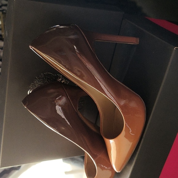 Aldo Tan & Brown Ombre Patent Pumps Heels - Picture 4 of 6